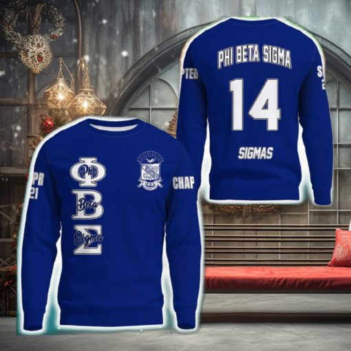 Personalized Phi Beta Sigma Blue 3D Sweater Community Logo For Men And Women Gift Christmas