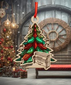 Personalized Piano Christmas Tree Ornament