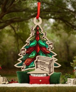 Personalized Piano Christmas Tree Ornament