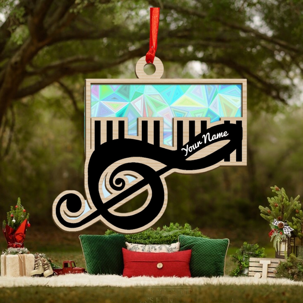 Personalized Piano Music Note Christmas Ornament Personalized Piano Music Note Christmas Ornament