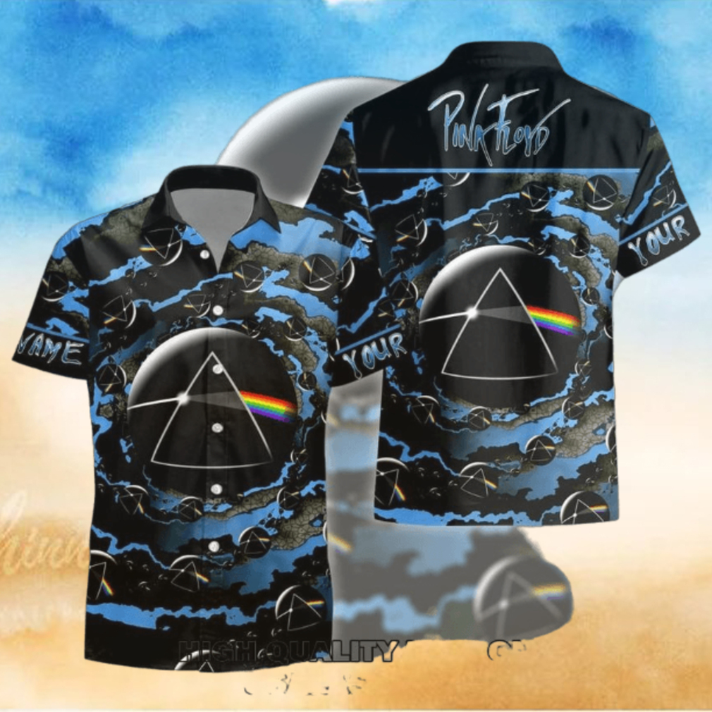 Personalized Pink Floyd Moon Tropical Hawaiian Shirt Personalized Pink Floyd Moon Tropical Hawaiian Shirt