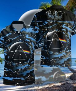 Personalized Pink Floyd Moon Tropical Hawaiian Shirt