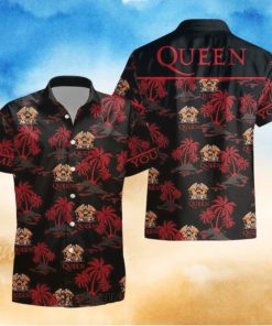Personalized Queen Red Black Hawaiian Shirt