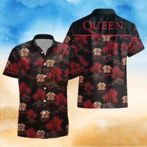 Personalized Queen Red Black Hawaiian Shirt