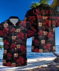 Personalized Queen Red Black Hawaiian Shirt