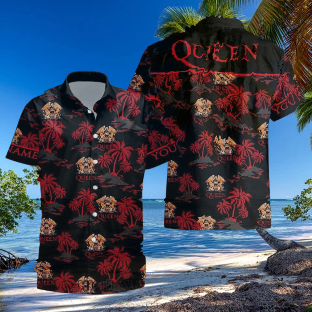 Personalized Queen Red Black Hawaiian Shirt Personalized Queen Red Black Hawaiian Shirt