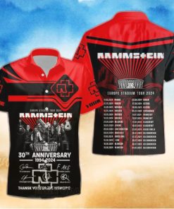 Personalized Rammstein Europe Stadium Tour Casual Hawaiian Shirt