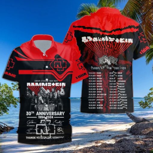 Personalized Rammstein Europe Stadium Tour Casual Hawaiian Shirt