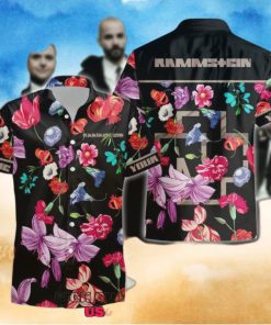 Personalized Rammstein Floral Flowers Short Sleeve Hawaiian Shirt