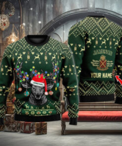 Personalized Reindeer Jameson Whiskey Christmas Ugly Sweater