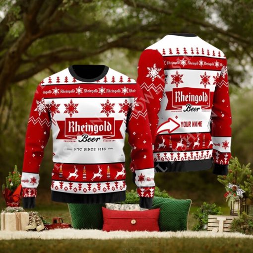 Personalized Rheingold Beer Christmas Sweater Jumper