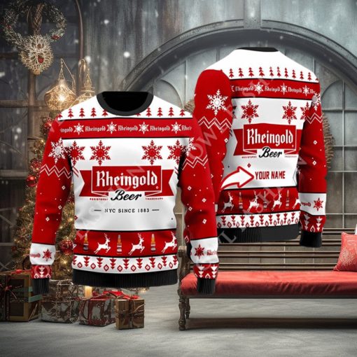 Personalized Rheingold Beer Christmas Sweater Jumper
