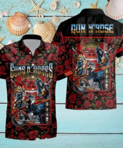 Personalized Rock Band Guns N’ Roses Tour All Over Printed Hawaiian Shirt and Beach Short