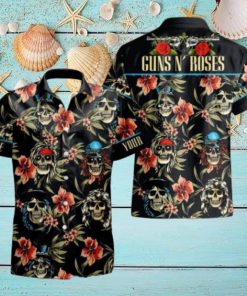 Personalized Rock Band Guns N’ Roses Tropical All Over Printed Hawaiian Shirt and Beach Short