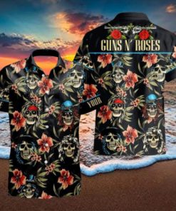 Personalized Rock Band Guns N’ Roses Tropical All Over Printed Hawaiian Shirt and Beach Short