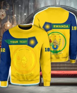 Personalized Rwanda Green Yellow 3D Sweater Community Logo Funny Gift For Men And Women Christmas Holiday