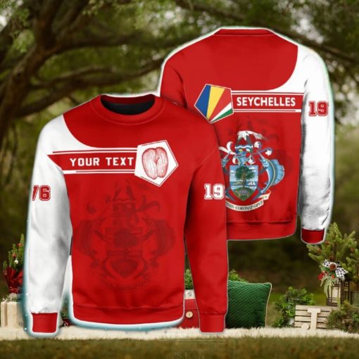 Personalized Seychelles Red 3D Sweater Community Logo Funny Gift For Men And Women Christmas Holiday