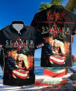 Personalized Slayer God Hates Us All Short Sleeve Hawaiian Shirt