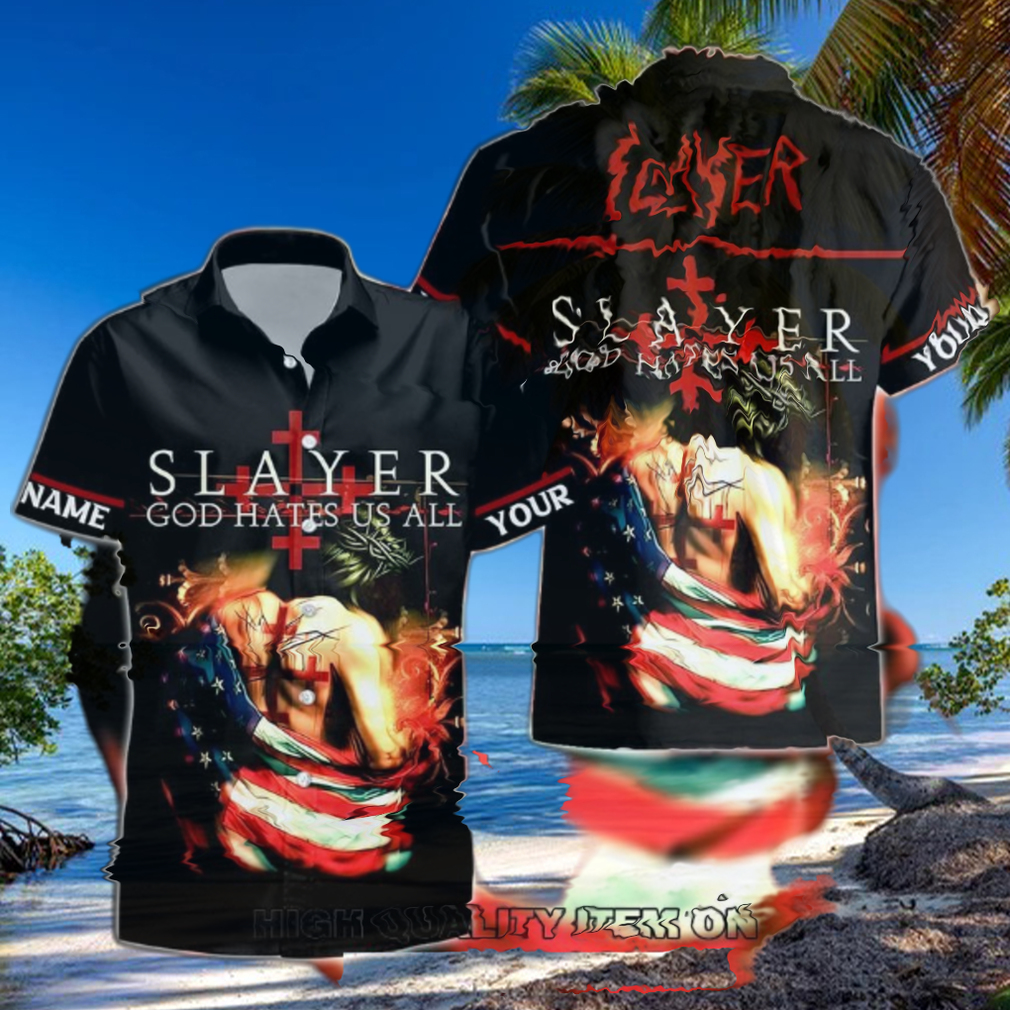 Personalized Slayer God Hates Us All Short Sleeve Hawaiian Shirt Personalized Slayer God Hates Us All Short Sleeve Hawaiian Shirt