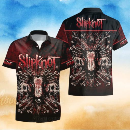 Personalized Slipknot Goat Short Sleeve Hawaiian Shirt