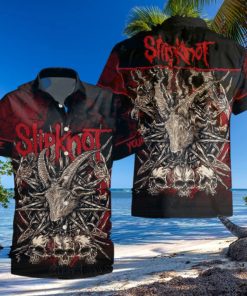 Personalized Slipknot Skull Goat Short Sleeve Hawaiian Shirt