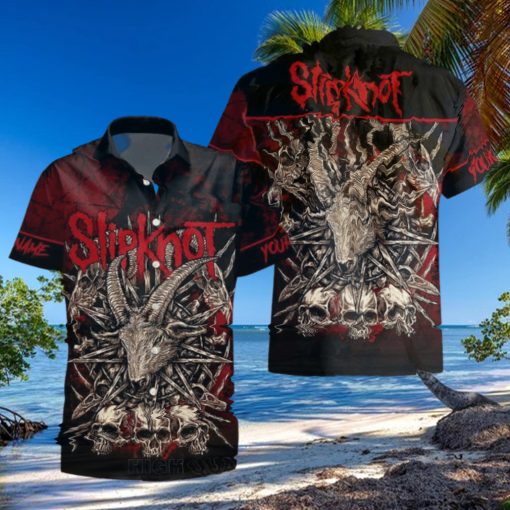 Personalized Slipknot Skull Goat Short Sleeve Hawaiian Shirt