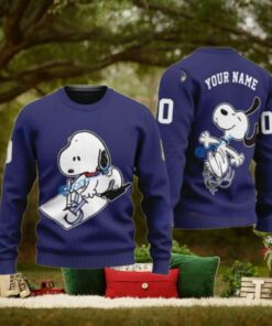 Personalized Snoopy Skating Colorado Rockies Ugly Christmas Sweater