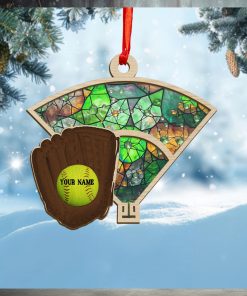 Personalized Softball Glove Chritsmas Ornament