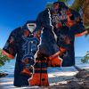 Personalized Sunset Palms Detroit Tigers Navy Aloha Shirt