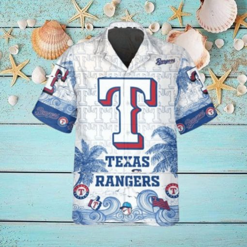 Personalized Texas Rangers Hawaiian Shirt, Texas Rangers Aloha Shirt, MLB Hawaiian Shirt