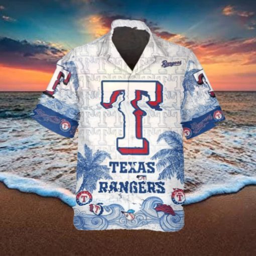 Personalized Texas Rangers Hawaiian Shirt, Texas Rangers Aloha Shirt, MLB Hawaiian Shirt