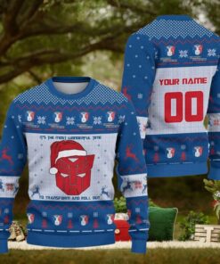 Personalized Transformer Christmas Ugly Sweater, Optimus Prime Xmas Shirt, Autobot Sweatshirt, Bumblebee Shirt, Holiday Gift For Men