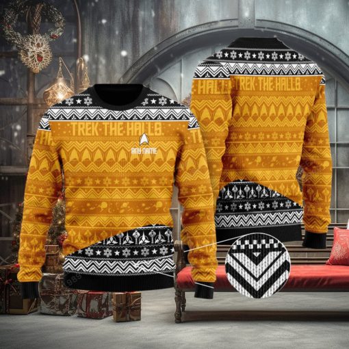 Personalized Trek The Halls Ugly Xmas 3D Sweater Gift Holidays