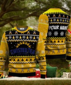 Personalized Twisted Tea Holiday Cheer Ugly Sweater
