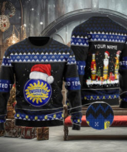 Personalized Twisted Tea Santa Reindeer Snowflake Ugly Sweater