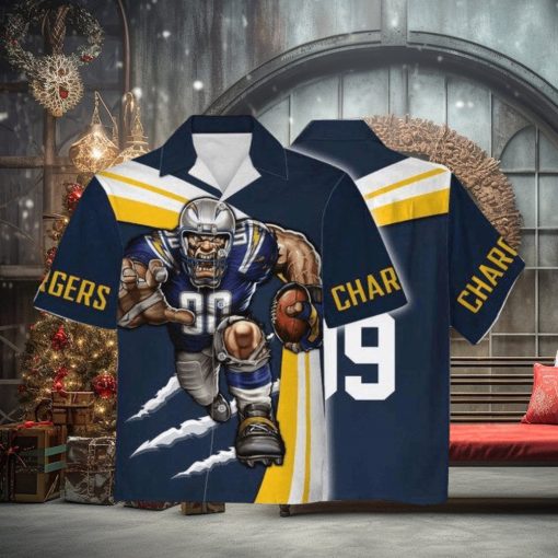 Personalized Unisex Hawaiian Shirt Los Angeles Chargers Football Team 3D Apparel For Men Women