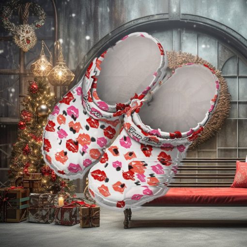 Personalized Valentine Lips Kiss Clog Shoes For Men And Women Classic Valentine Crocs