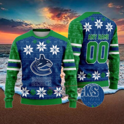 Personalized Vancouver Canucks Ugly Sweater For Christmas