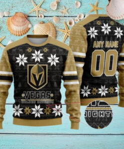 Personalized Vegas Golden Knights Ugly Sweater For Christmas