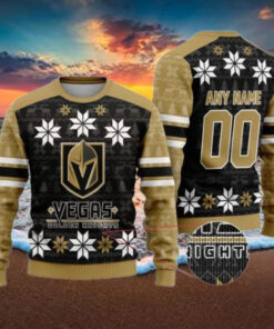 Personalized Vegas Golden Knights Ugly Sweater For Christmas