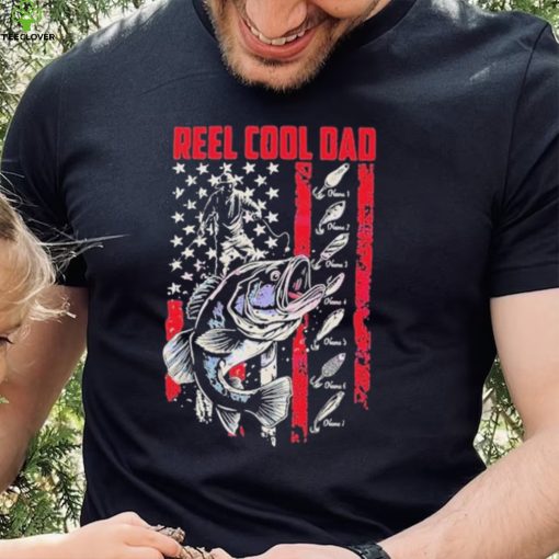 Personalized Vintage Reel Cool Dad Fathers Day 4th Of July shirt