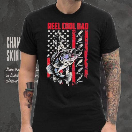 Personalized Vintage Reel Cool Dad Fathers Day 4th Of July shirt