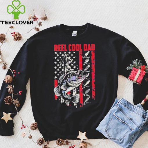 Personalized Vintage Reel Cool Dad Fathers Day 4th Of July shirt