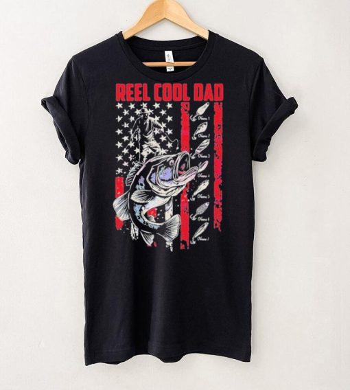 Personalized Vintage Reel Cool Dad Fathers Day 4th Of July shirt