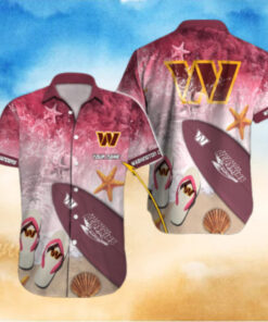 Personalized Washington Commanders Beach Vibes Hawaiian Shirt