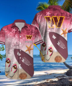 Personalized Washington Commanders Beach Vibes Hawaiian Shirt