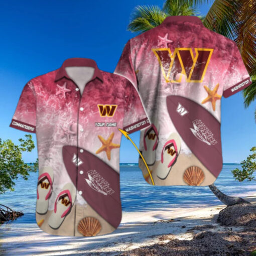 Personalized Washington Commanders Beach Vibes Hawaiian Shirt