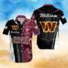 Personalized Washington Commanders Flamingo Ocean Hawaiian Shirt