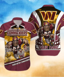 Personalized Washington Commanders Game Day Hawaiian Shirt