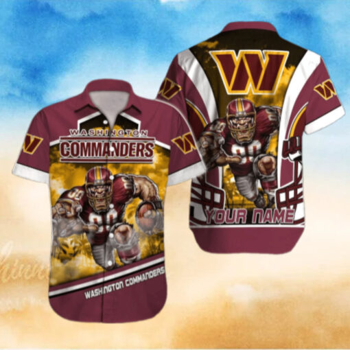 Personalized Washington Commanders Game Day Hawaiian Shirt